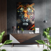 Tiger Brushed Aluminum Dibond Wall Art.